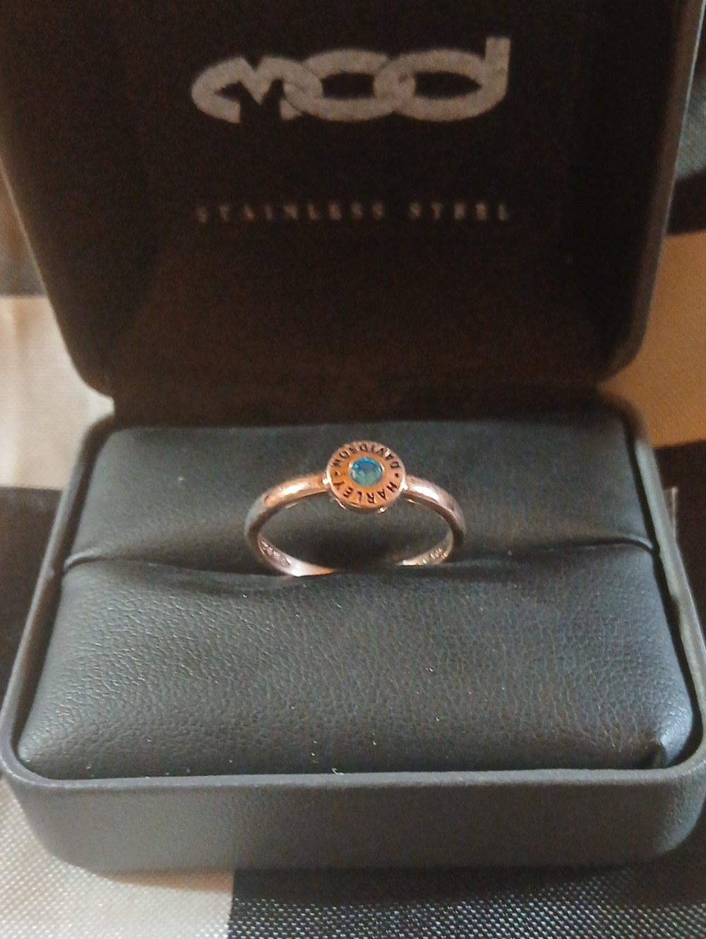NWT Harley-Davidson Sterling Silver Women's Ring - Rose/Gold Tone